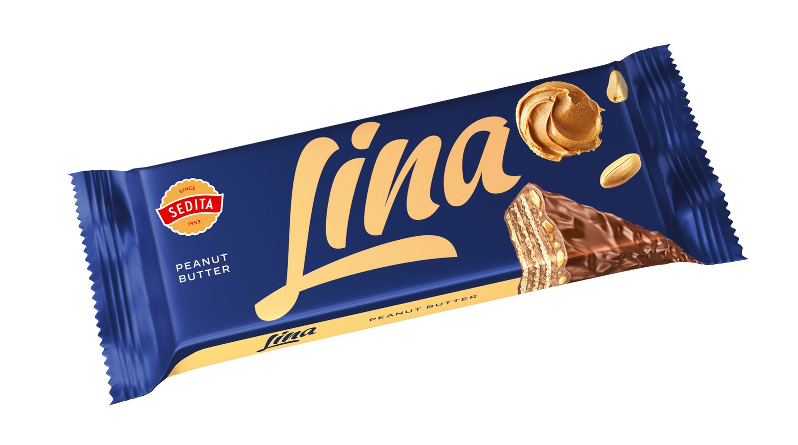 LINA PEANUT BUTTER a traditional layered wafer bar